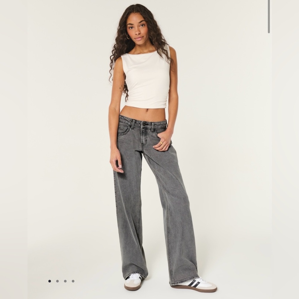 hollister low rise baggy jeans